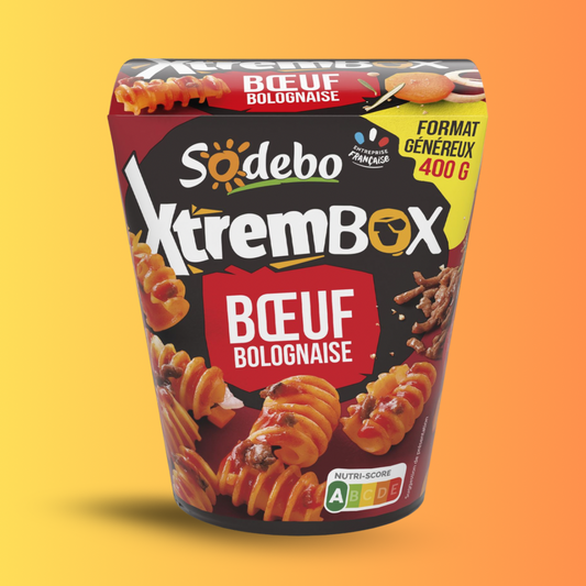 Boîte de pâtes bolognaise Sodebo XTREM