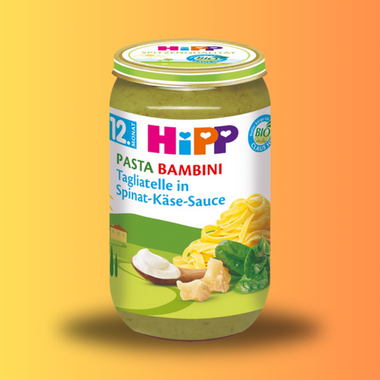 Hipp Bio Pasta Bambini Tagliatelle in spinach and cheese sauce 12M 250g