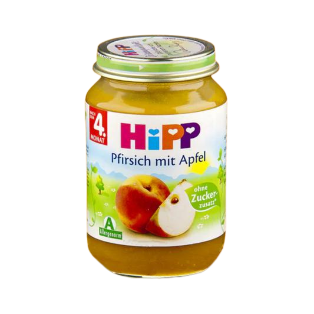 Hipp Bio pêche - pomme 4M 190g