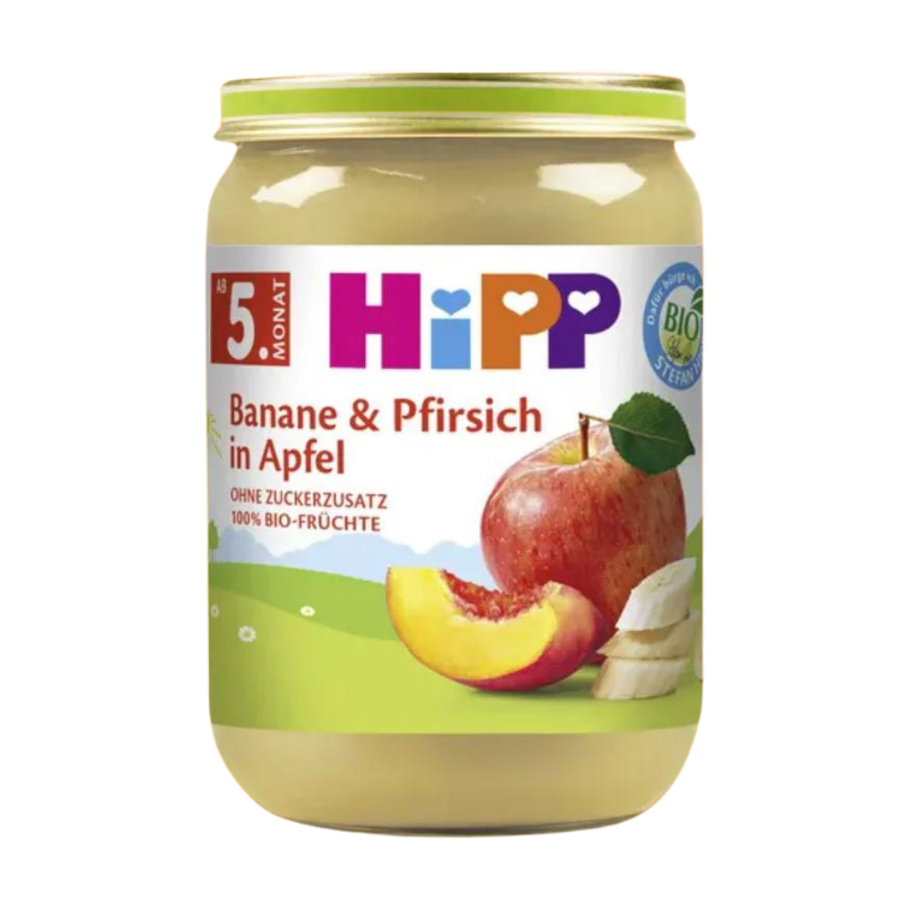 Hipp Bio Banana Peach in Apple